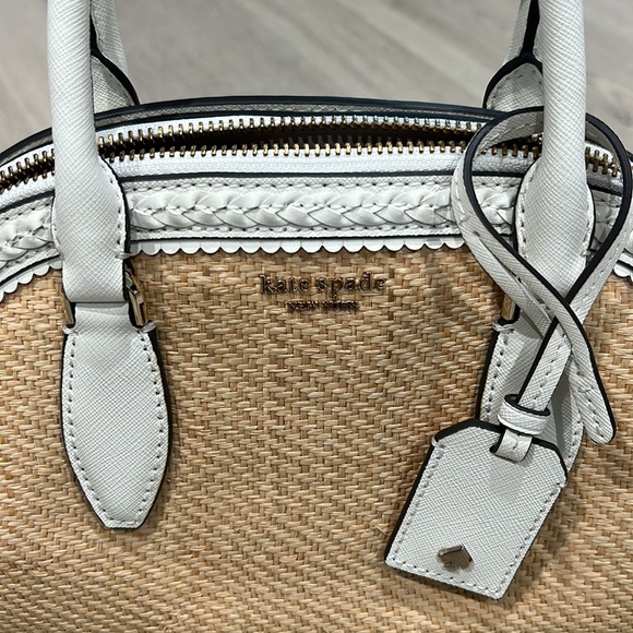 Kate Spade Reilly Straw Medium Dome Satchel NWT - Picture 5 of 7